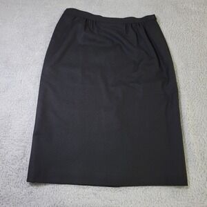 Pendleton Midi Skirt Womens 16 Black 100% Wool Tweed‎ Preppy Academia Vintage